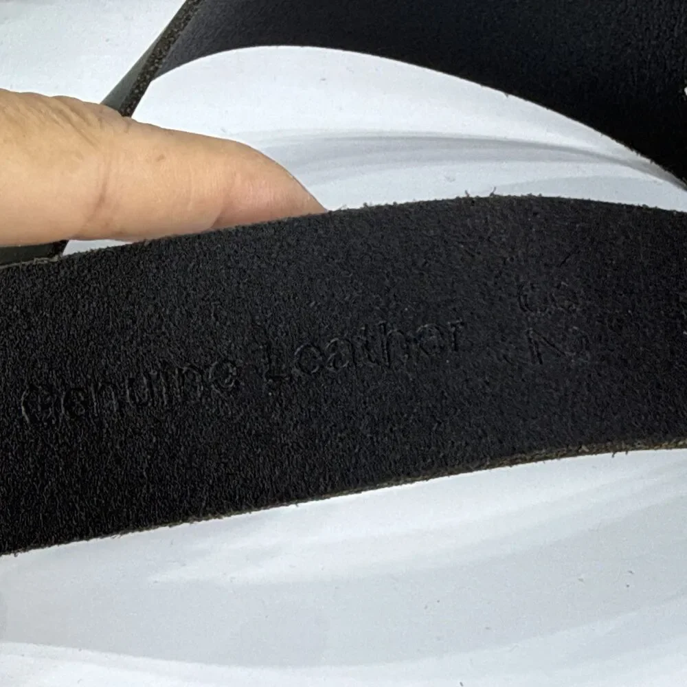 (H) TIMBERLAND Genuine Leather vintage black  belt , size 32